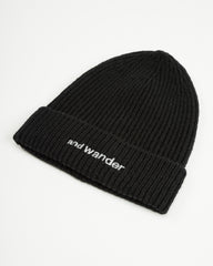 And Wander Shetland Wool Cap - Black - Standard & Strange