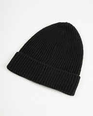 And Wander Shetland Wool Cap - Black - Standard & Strange