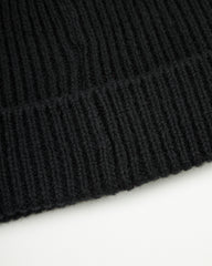 And Wander Shetland Wool Cap - Black - Standard & Strange