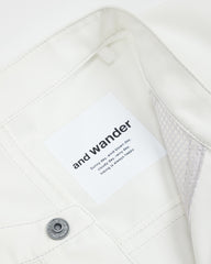 And Wander Stretch Rip Band Collar Shirt - Off White Large - Standard & Strange