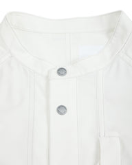 And Wander Stretch Rip Band Collar Shirt - Off White Large - Standard & Strange