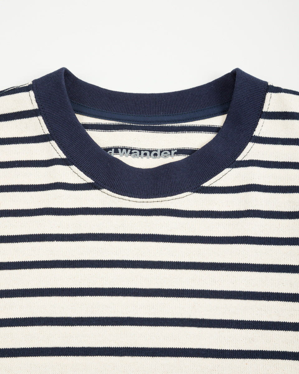 And Wander Stripe Pocket L/S T - Off White Large – Standard & Strange