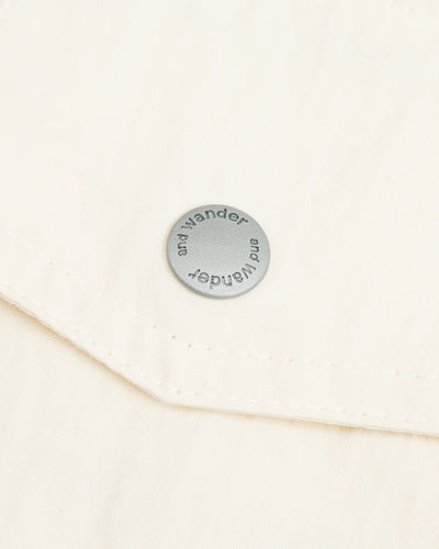 And Wander Stripe Pocket L/S T - Off White Large - Standard & Strange