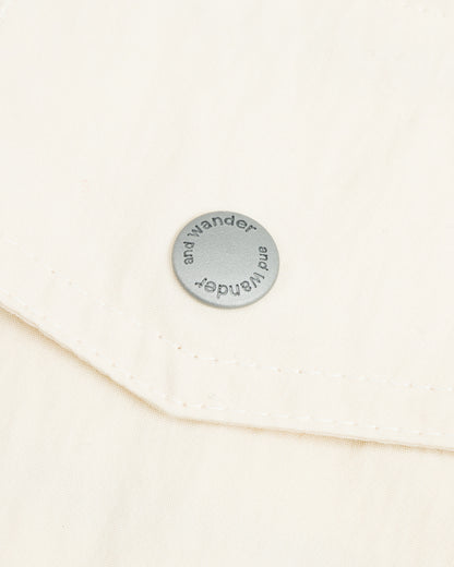 And Wander Stripe Pocket L/S T - Off White Large - Standard & Strange