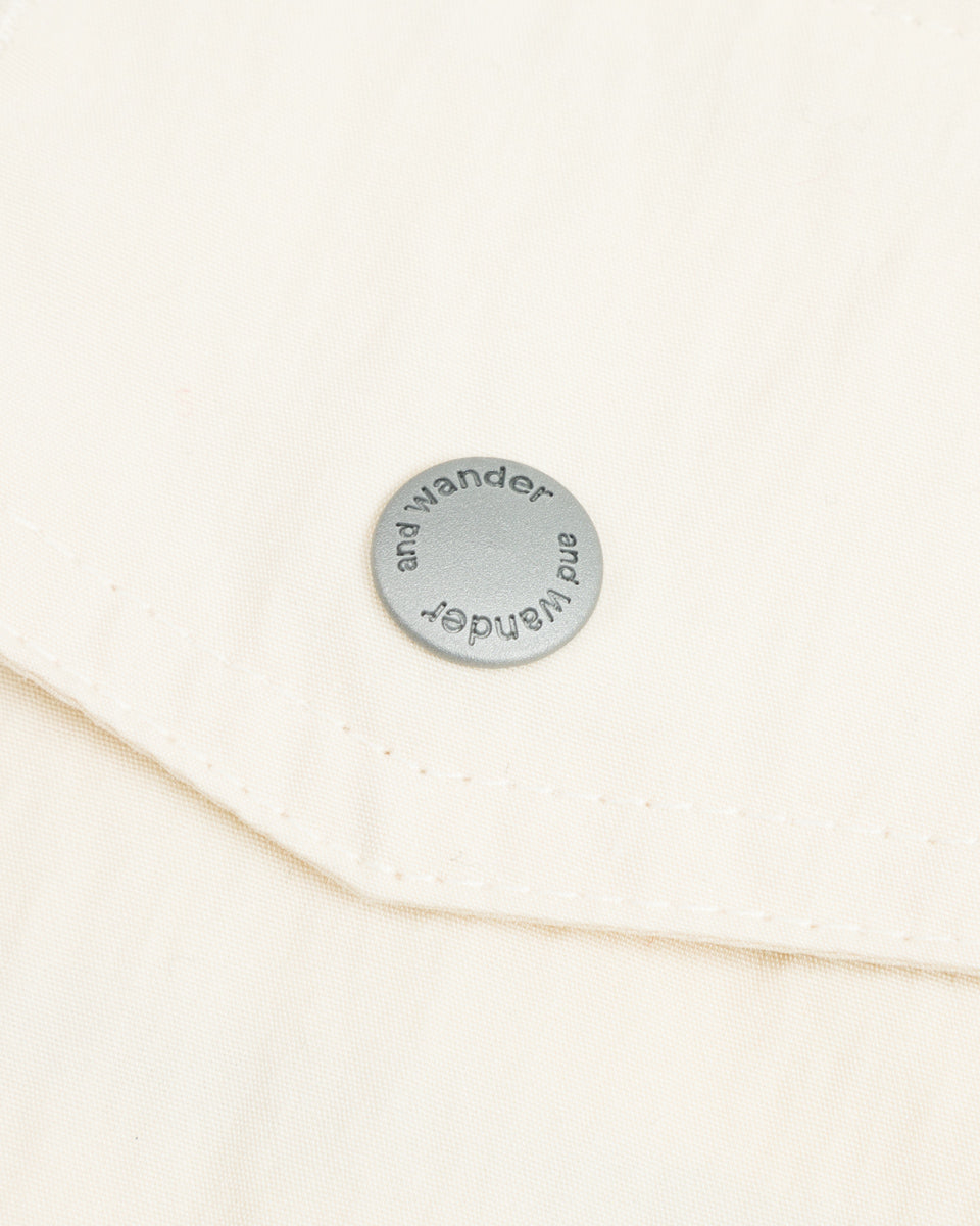 And Wander Stripe Pocket L/S T - Off White Large - Standard & Strange