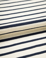 And Wander Stripe Pocket L/S T - Off White Large - Standard & Strange