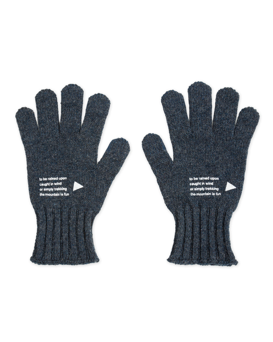 And Wander Wool Knit Glove - Navy - Standard & Strange