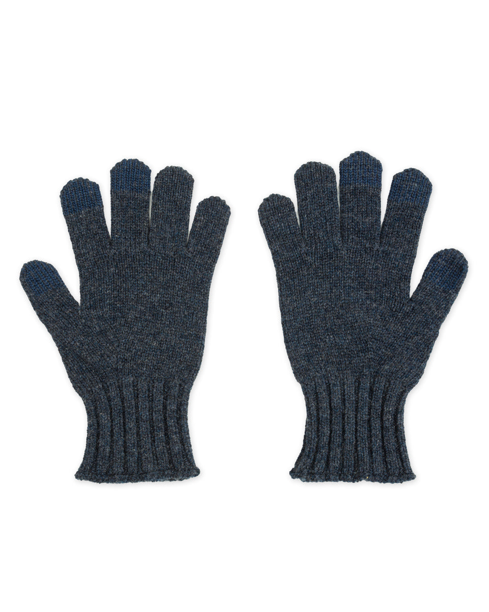 And Wander Wool Knit Glove - Navy - Standard & Strange