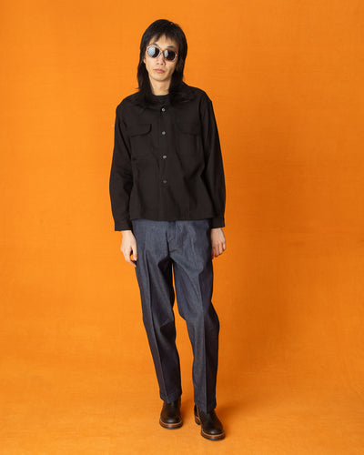 Attractions Double Cloth Flap Pocket Shirt - Black - Standard & Strange