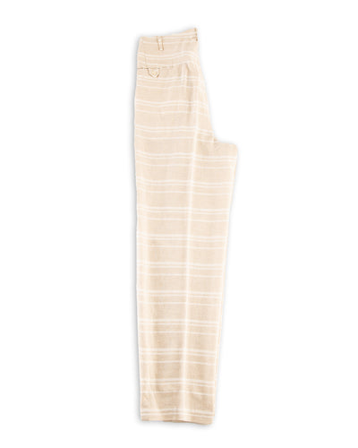 Attractions Double Pleats Border Trousers - Ivory - Standard & Strange