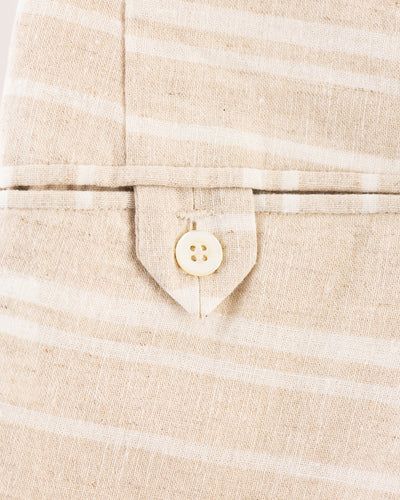 Attractions Double Pleats Border Trousers - Ivory - Standard & Strange