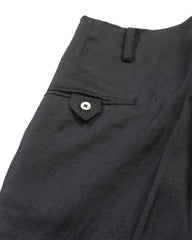 Attractions Double Pleats Linen Trousers - Black - Standard & Strange