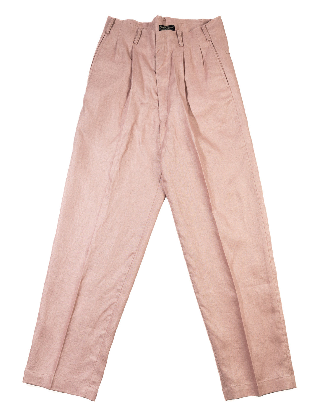 Attractions Double Pleats Linen Trousers - Pink - Standard & Strange