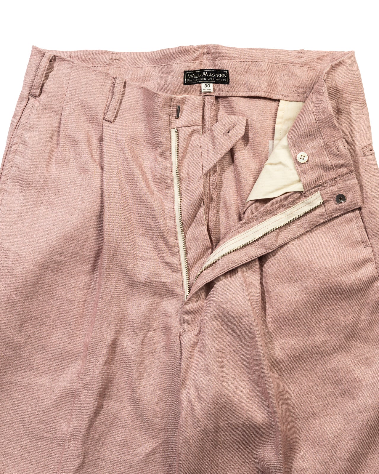 Attractions Double Pleats Linen Trousers - Pink - Standard & Strange