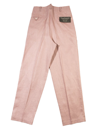 Attractions Double Pleats Linen Trousers - Pink - Standard & Strange