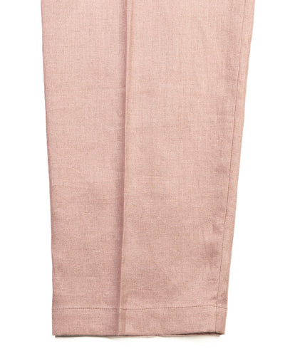 Attractions Double Pleats Linen Trousers - Pink - Standard & Strange