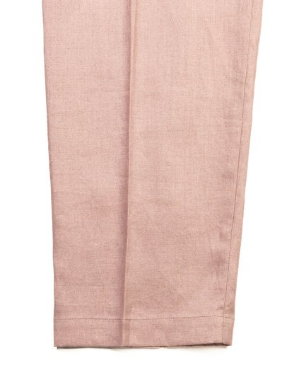 Attractions Double Pleats Linen Trousers - Pink - Standard & Strange