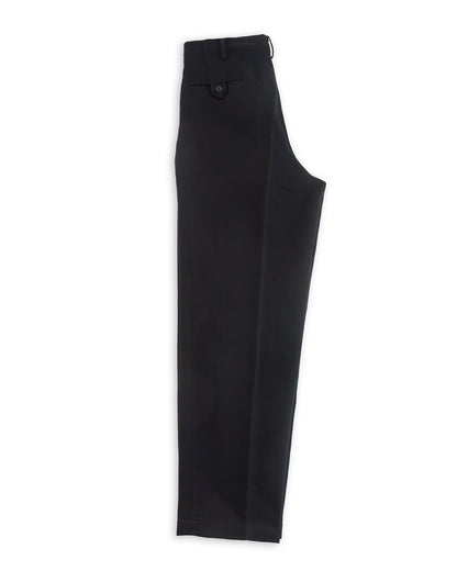 Attractions Double Pleats Trousers - Black Wool Linen - Standard & Strange