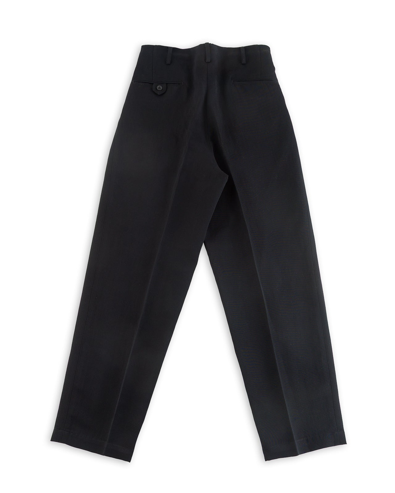 Double Pleats Trousers - Black Wool Linen – Standard & Strange