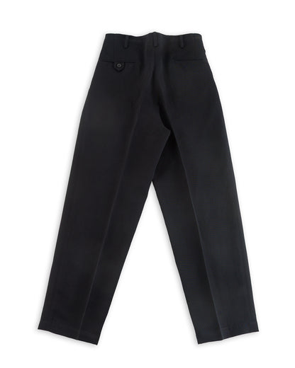 Attractions Double Pleats Trousers - Black Wool Linen - Standard & Strange