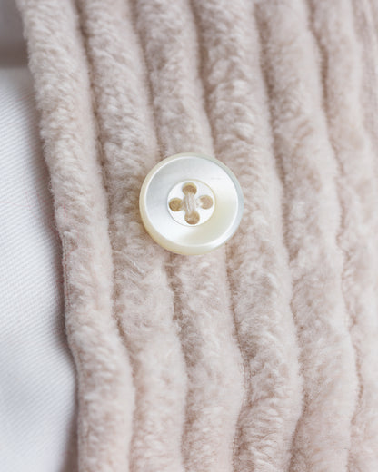 Attractions Double Pleats Trousers - White Wide Wale Corduroy - Standard & Strange