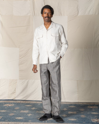 Attractions Flap Pocket Flannel Shirt - White - Standard & Strange