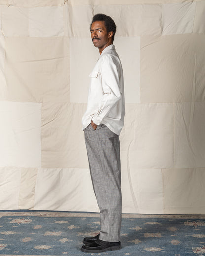 Attractions Flap Pocket Flannel Shirt - White - Standard & Strange