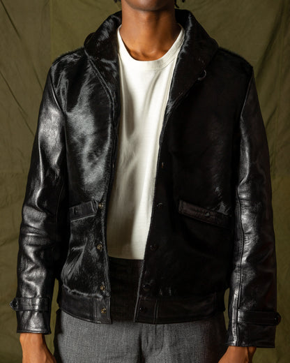 Attractions King Shawl Jacket - Black Hair on Hide - Standard & Strange