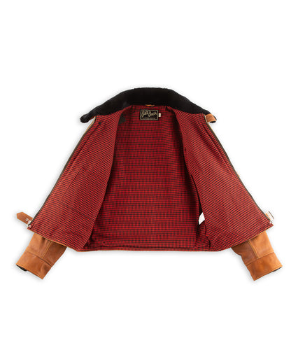 Attractions Limited Guidi Calfskin Grizzly Jacket - Brown x Navy - Standard & Strange