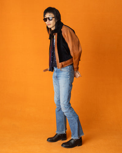 Attractions Limited Guidi Calfskin Grizzly Jacket - Brown x Navy - Standard & Strange