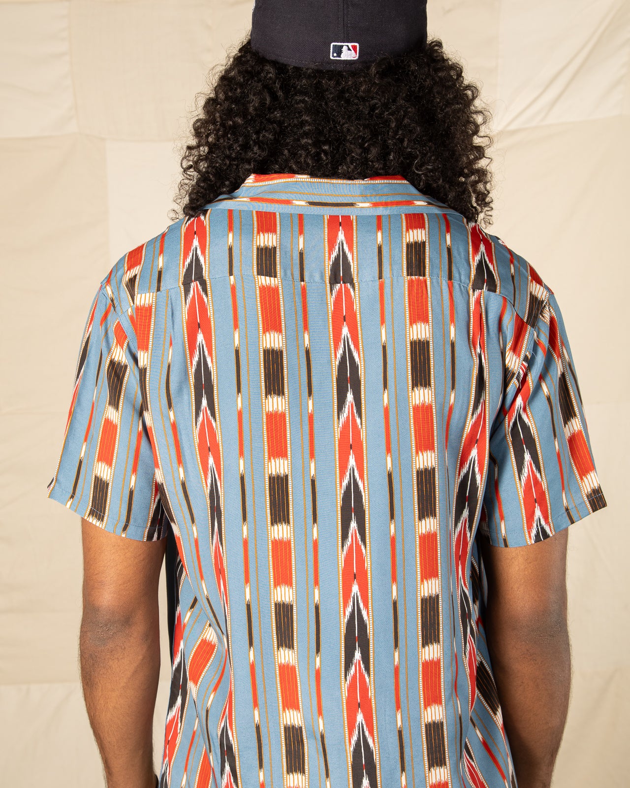 Attractions Native Print Rayon Shirt - Sax – Standard & Strange