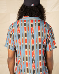 Attractions Native Print Rayon Shirt - Sax - Standard & Strange