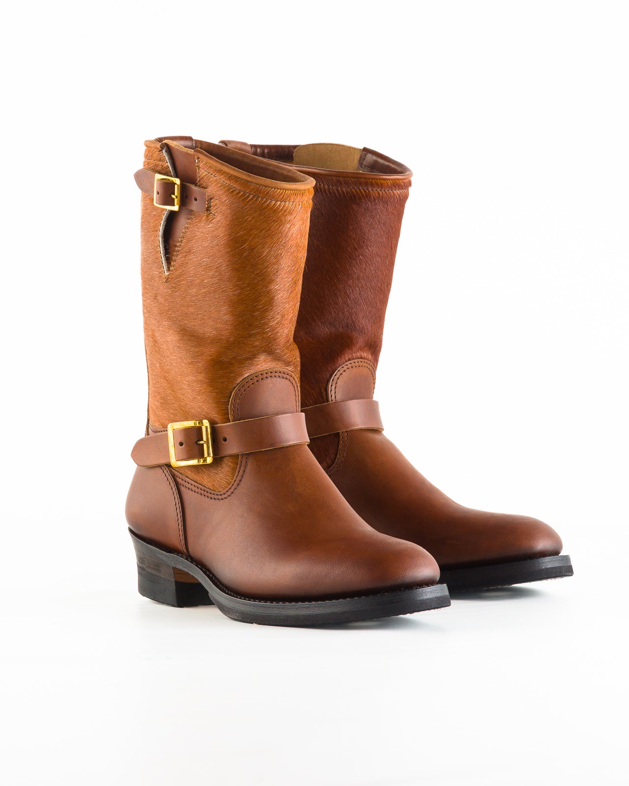 Attractions S&S x Attractions 444 Engineer Boot - Brown Horsehair - Standard & Strange