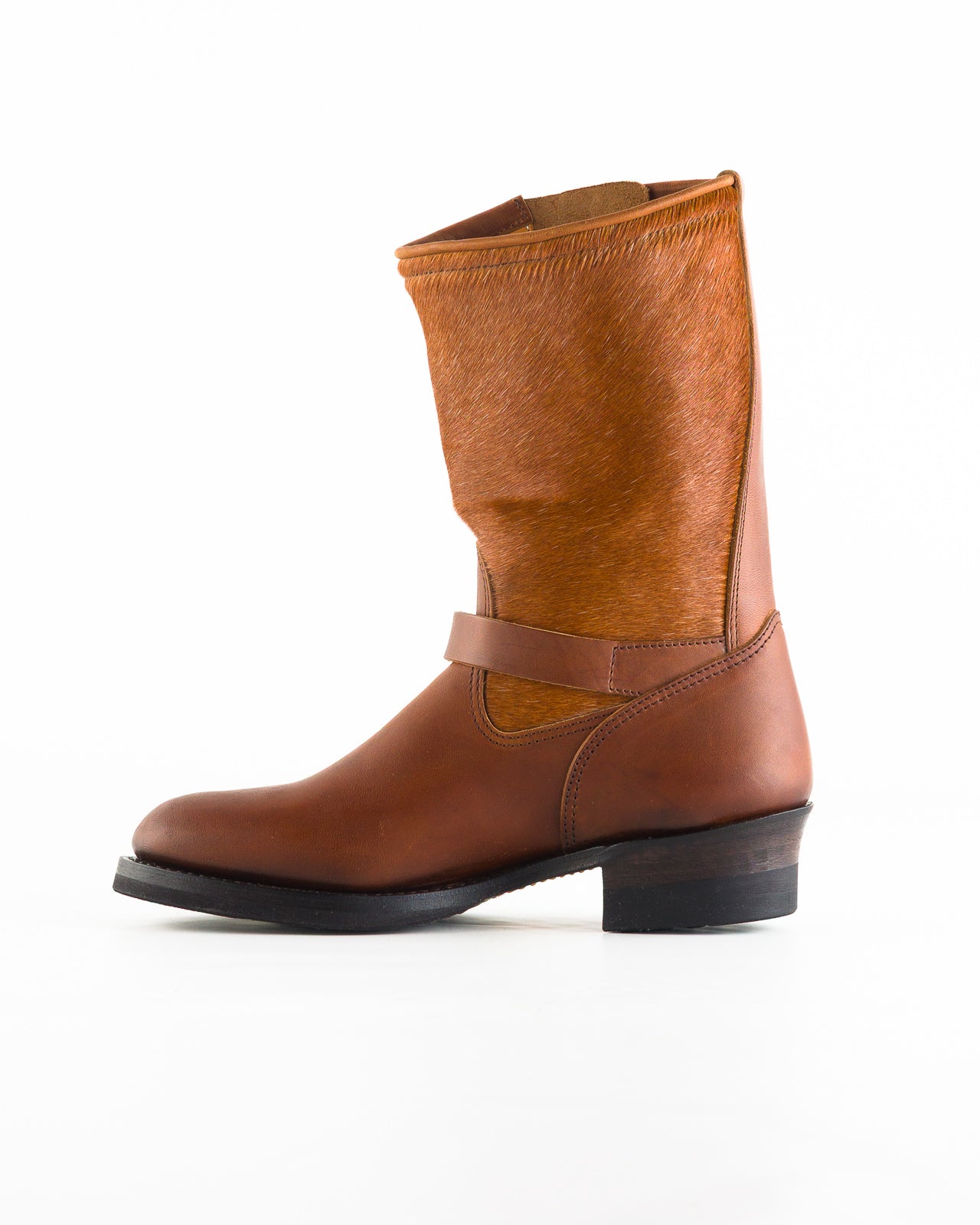 S&S x Attractions 444 Engineer Boot - Brown Horsehair – Standard