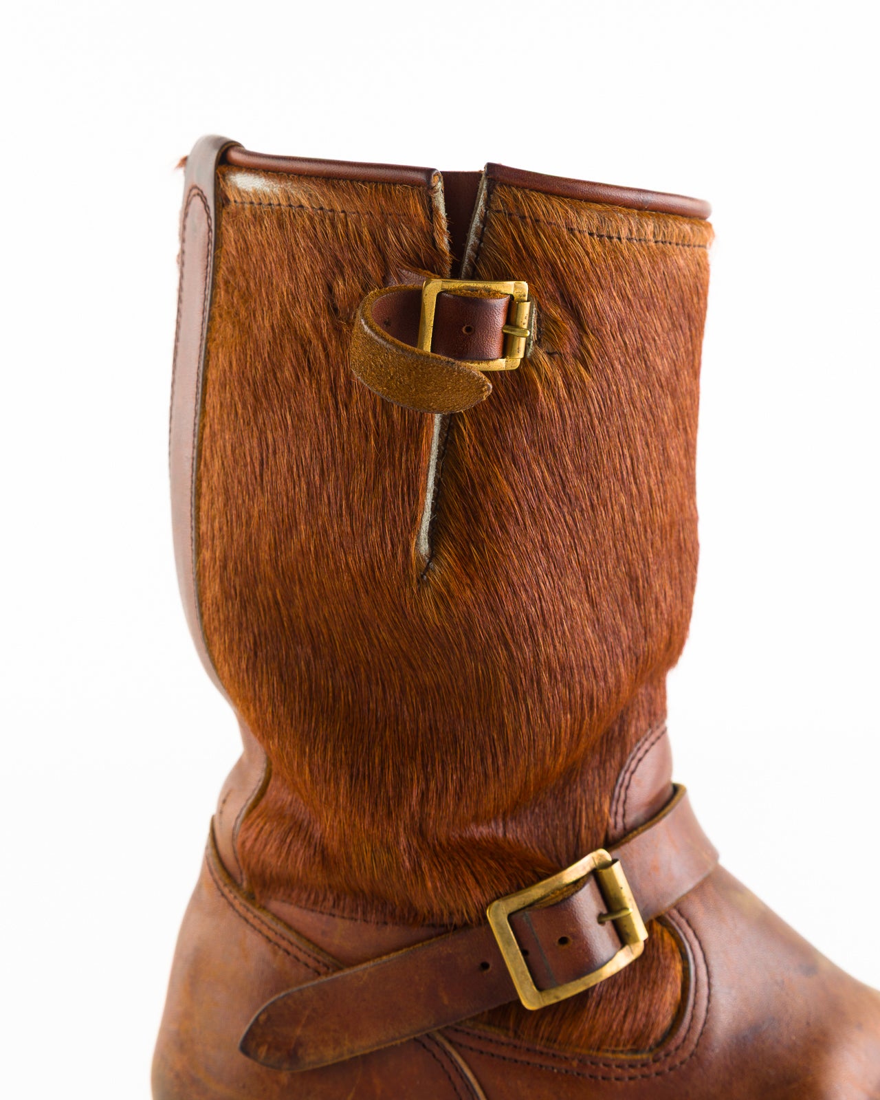 S&S x Attractions 444 Engineer Boot - Brown Horsehair – Standard