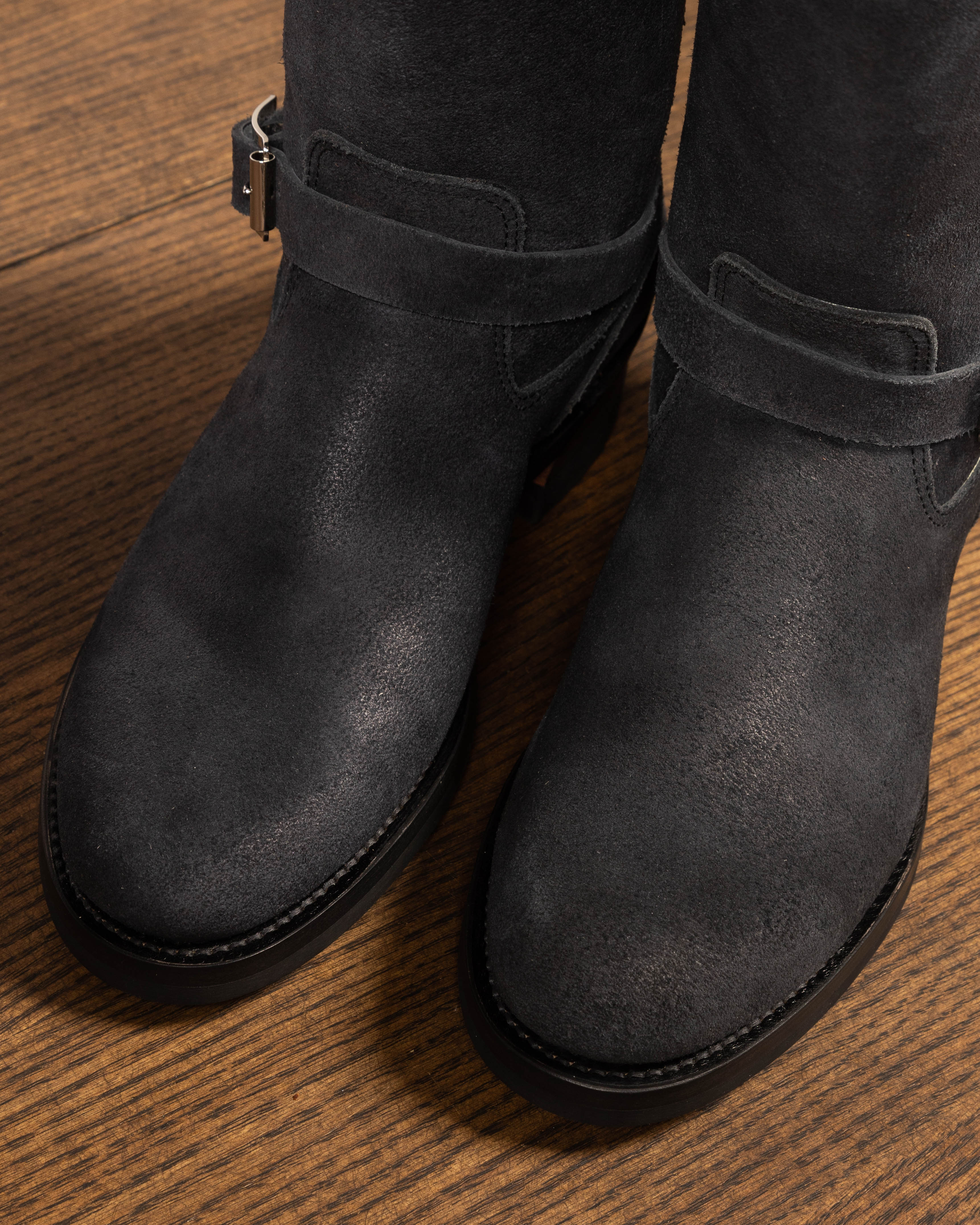 Attractions Suede Engineer Boot - Black - Standard & Strange