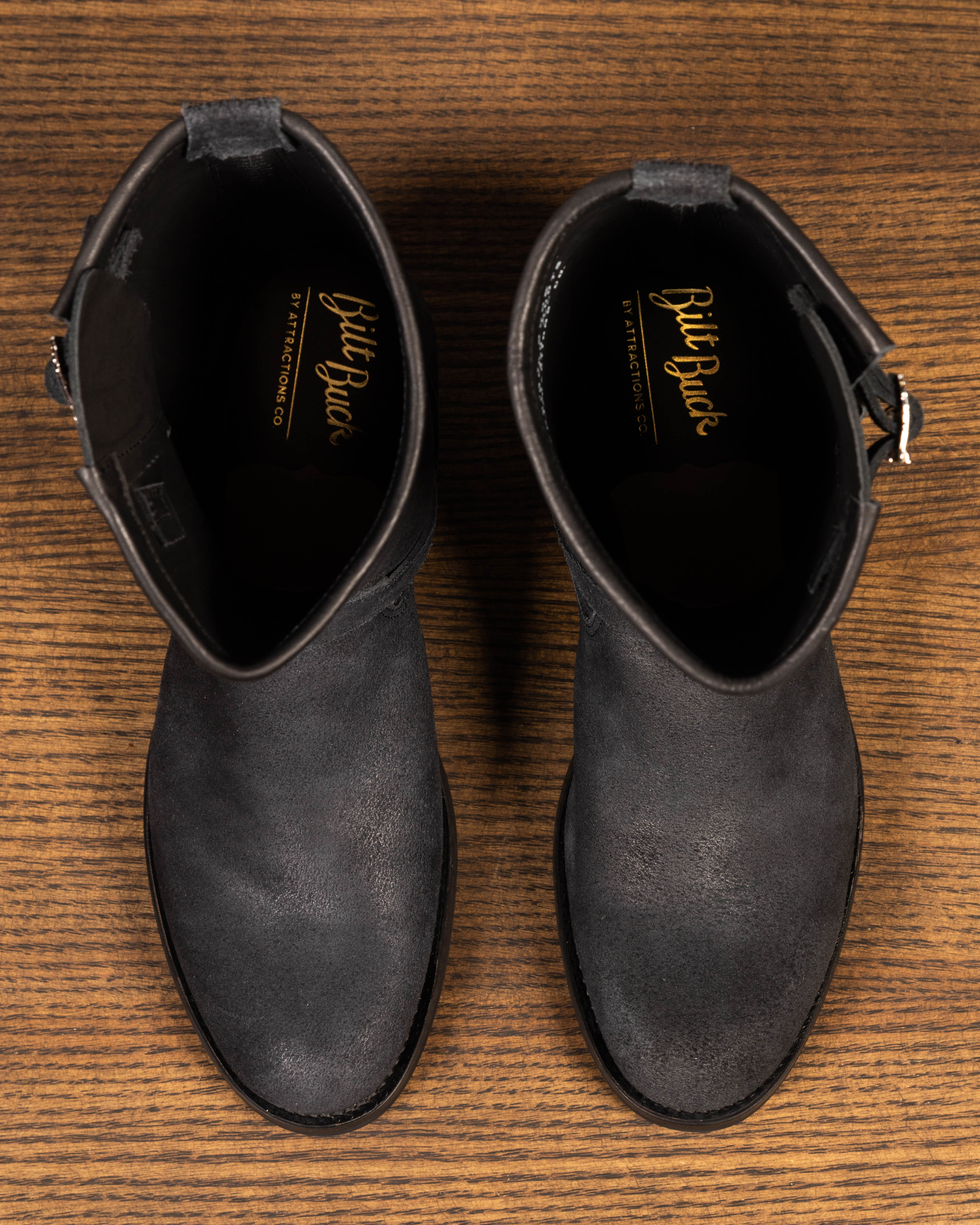 Attractions Suede Engineer Boot - Black - Standard & Strange