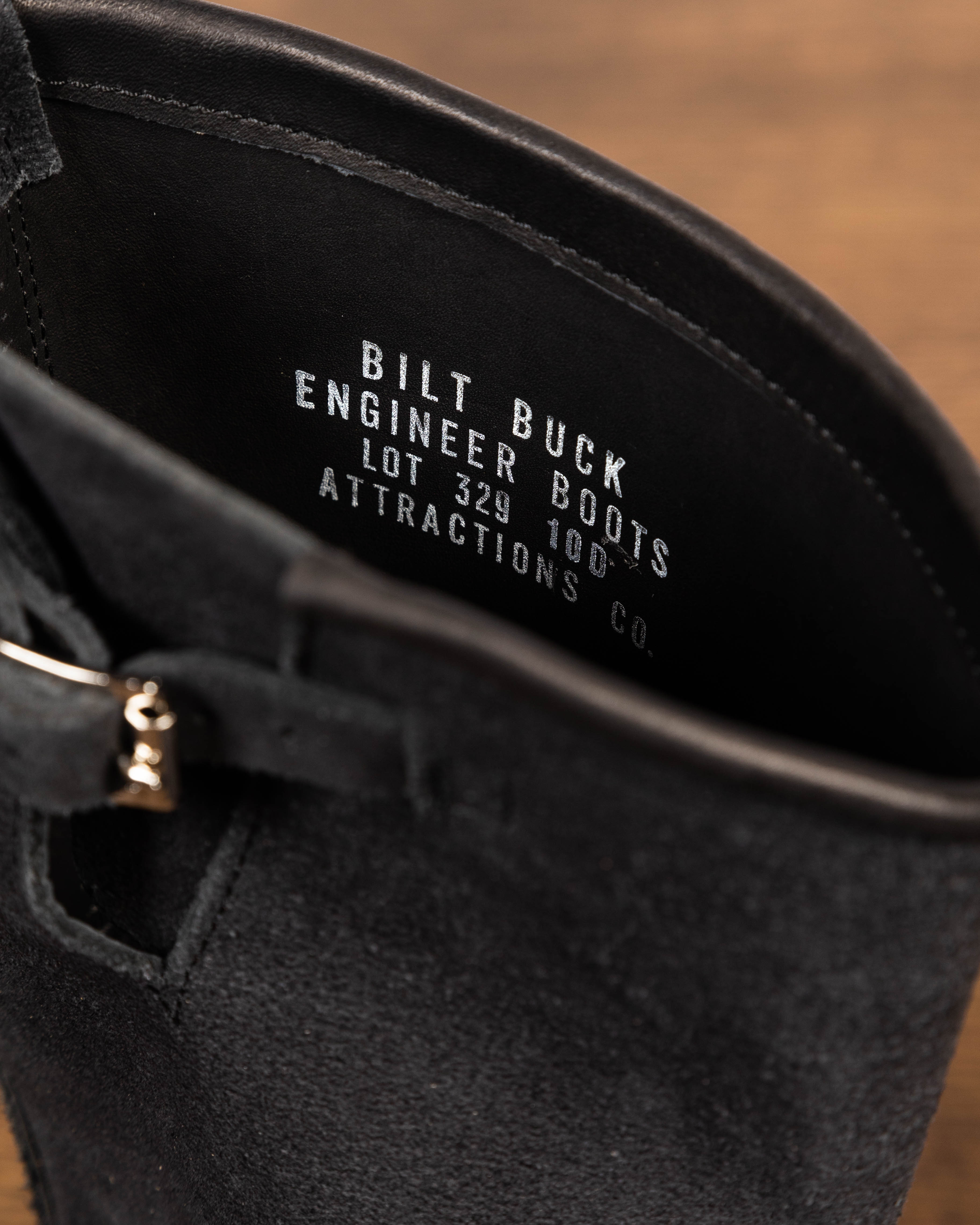 Attractions Suede Engineer Boot - Black - Standard & Strange