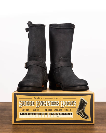 Attractions Suede Engineer Boot - Black - Standard & Strange
