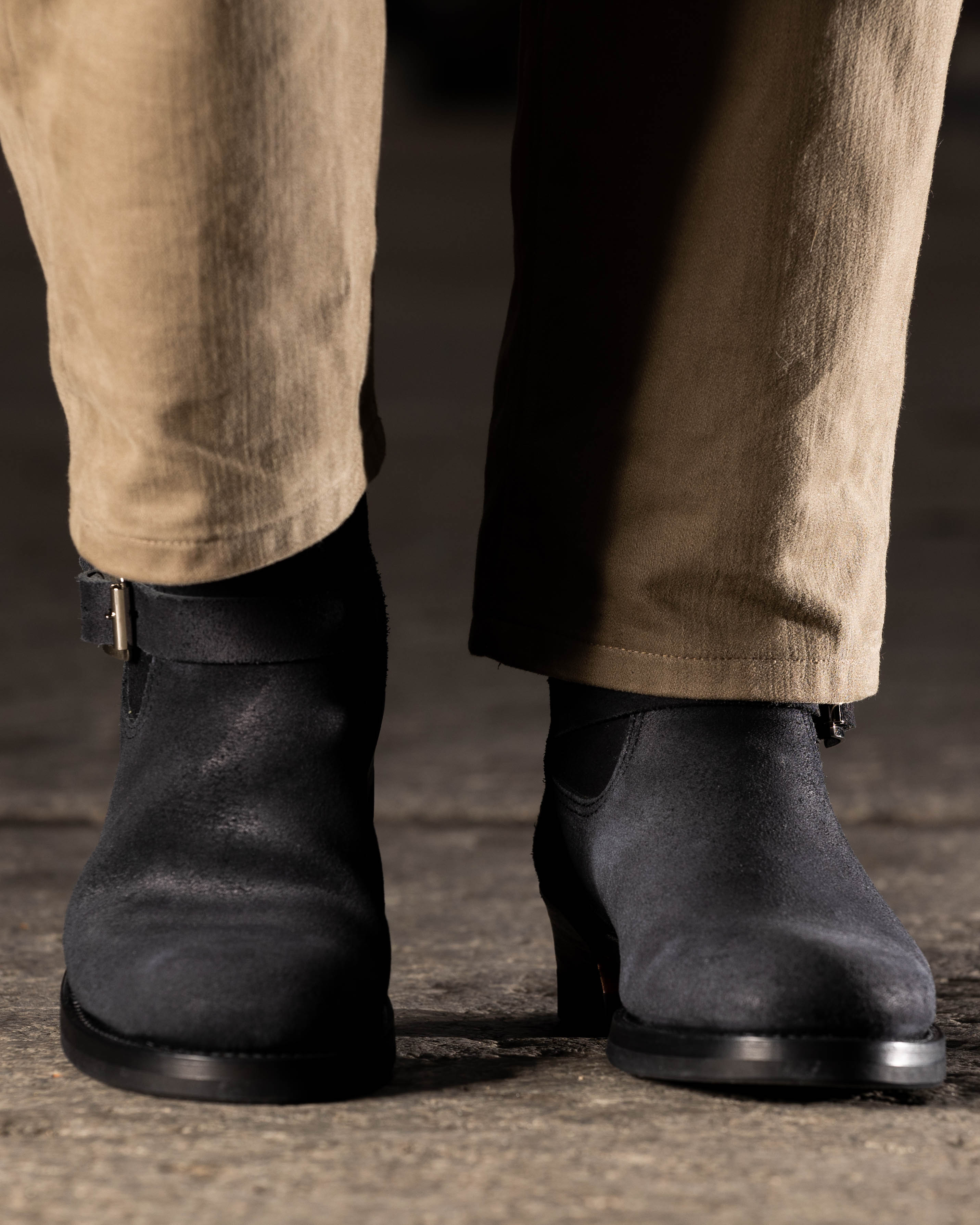 Attractions Suede Engineer Boot - Black - Standard & Strange