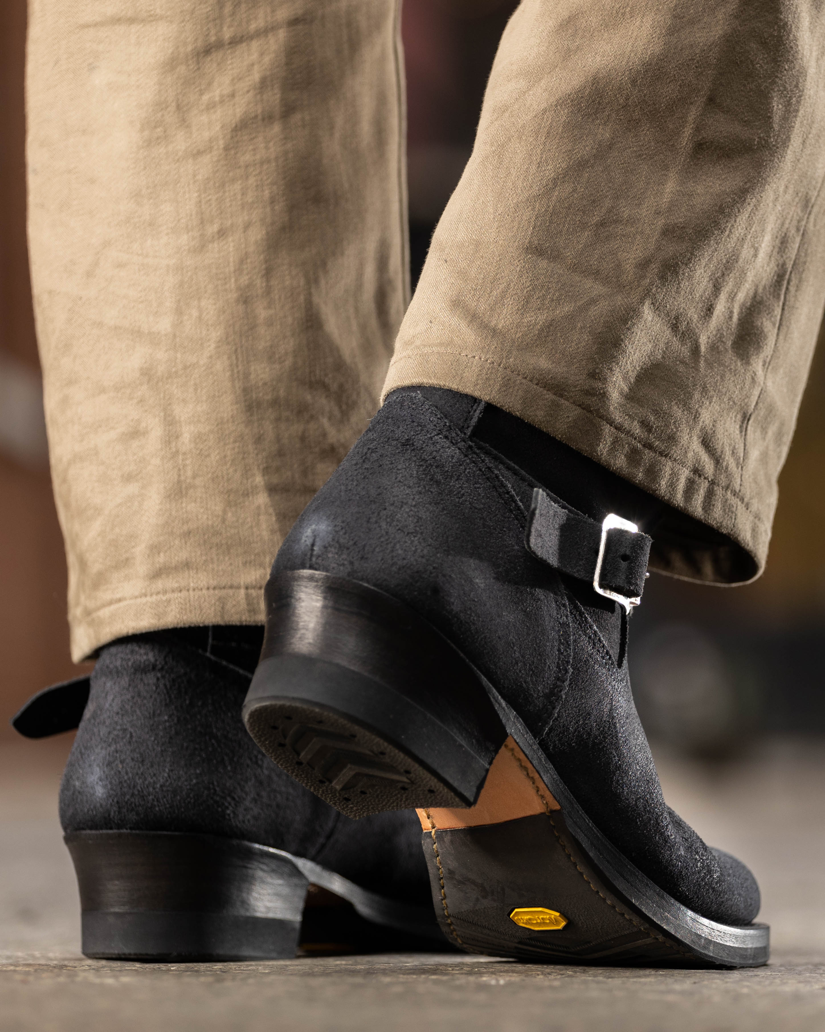 Attractions Suede Engineer Boot - Black - Standard & Strange