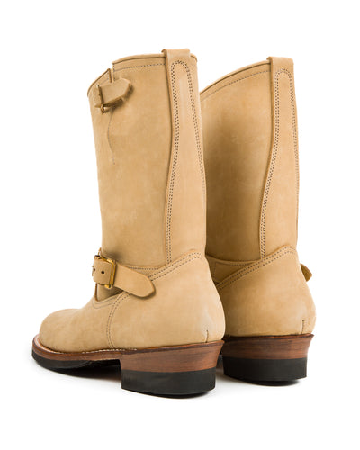Attractions Suede Engineer Boot - Sand Beige Nubuck - Standard & Strange