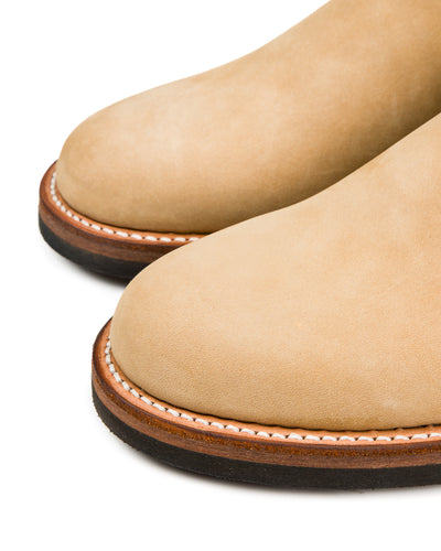 Attractions Suede Engineer Boot - Sand Beige Nubuck - Standard & Strange