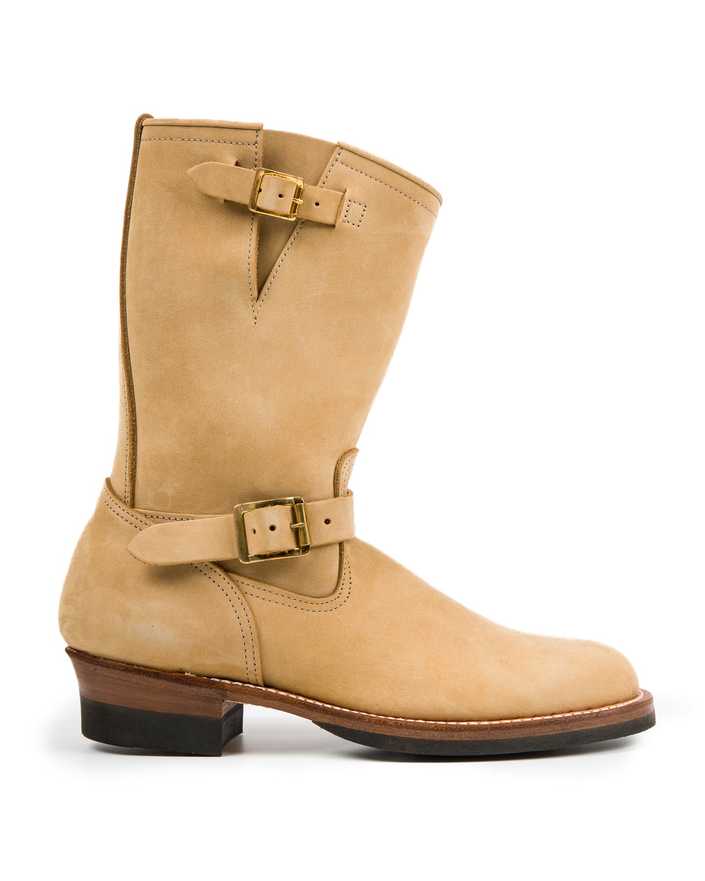 Attractions Suede Engineer Boot - Sand Beige Nubuck - Standard & Strange