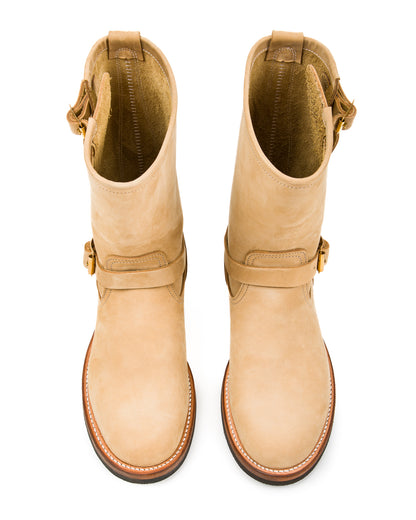 Attractions Suede Engineer Boot - Sand Beige Nubuck - Standard & Strange
