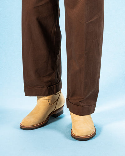 Attractions Suede Engineer Boot - Sand Beige Nubuck - Standard & Strange