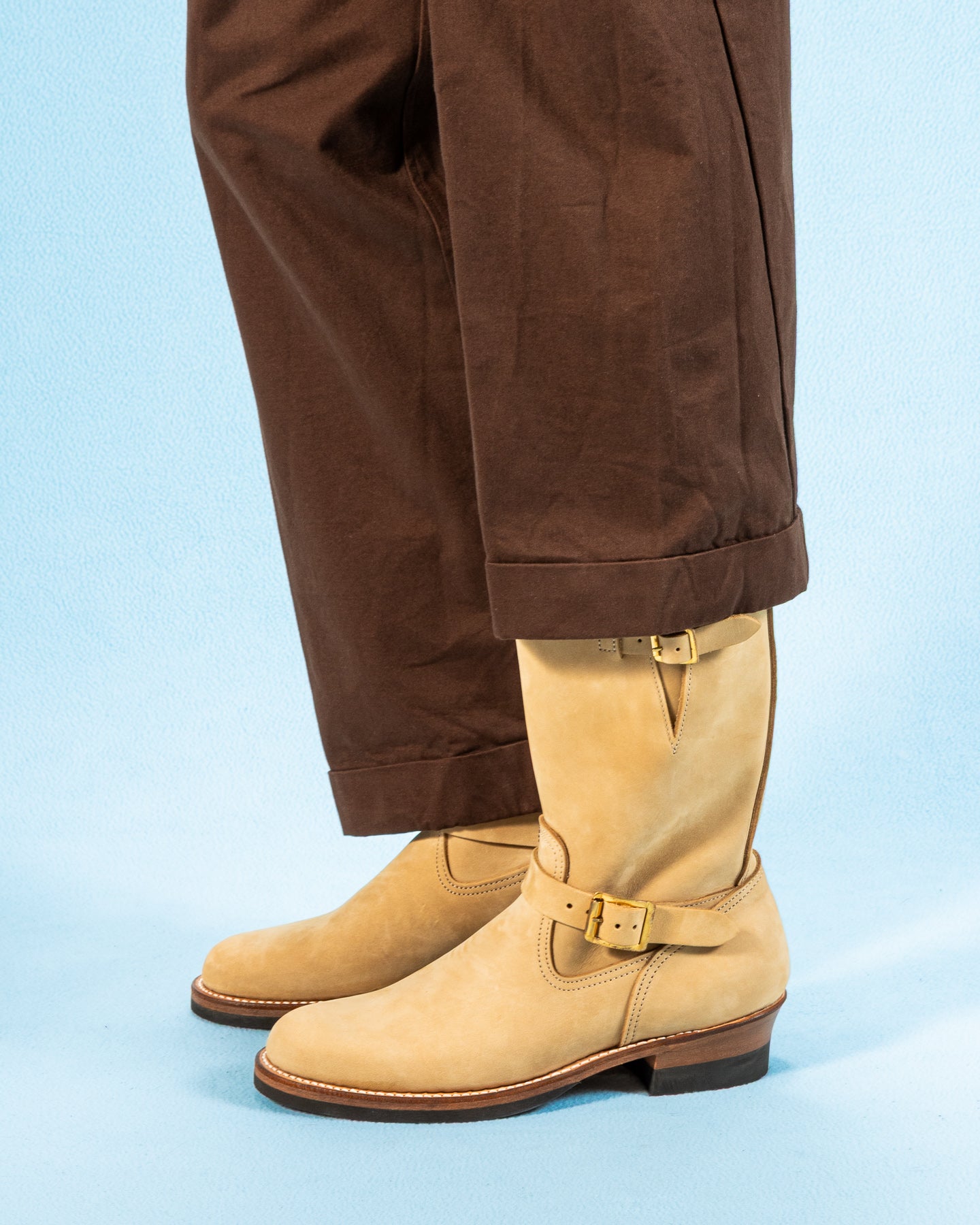 Suede Engineer Boot - Sand Beige Nubuck – Standard & Strange