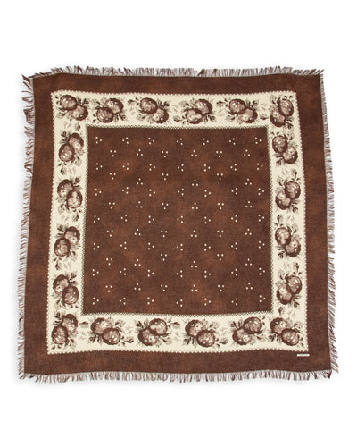 Kapital Bandanna BIG Fringed Stole (Persimmon) - Brown - Standard & Strange
