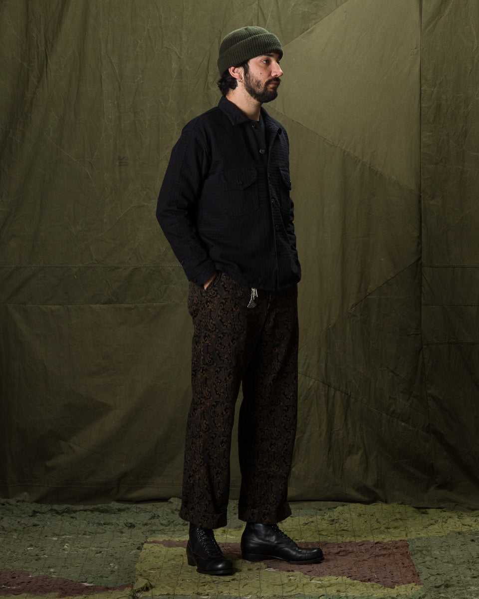 Black Sign "Sashiko" 15.5oz Black Denim Shirt - Midnight Black - Standard & Strange