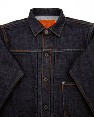 Black Sign 14oz Indigo Denim Pleats Jacket - Standard & Strange